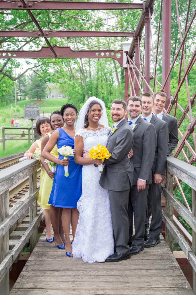 Blue & Gold Historic Savage Mill Wedding