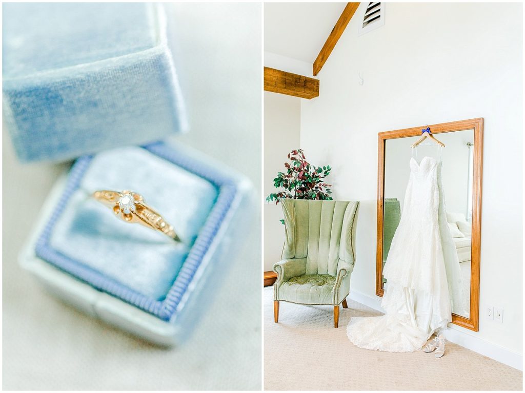 blue and green rustic walkers overlook wedding bridal suite