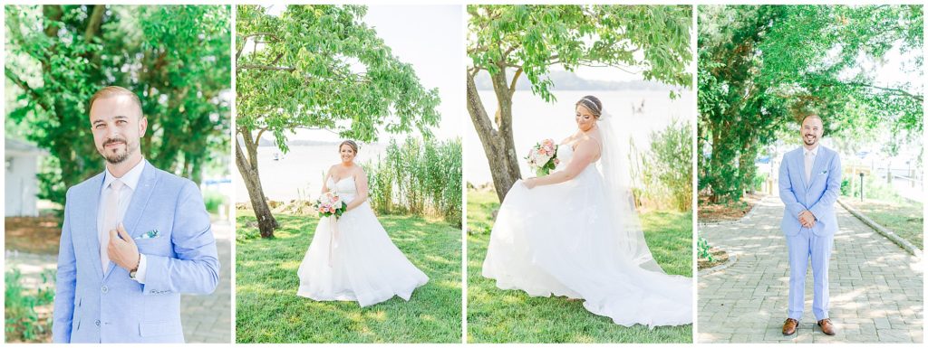 Herrington on the Bay wedding -  bride and groom portraits by Chesapeake Charm Photography