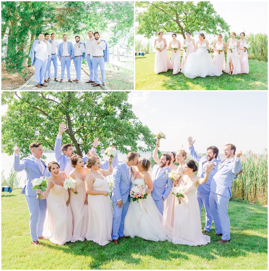 Herrington on the Bay wedding -  blush and light blue - by Chesapeake Charm Photography