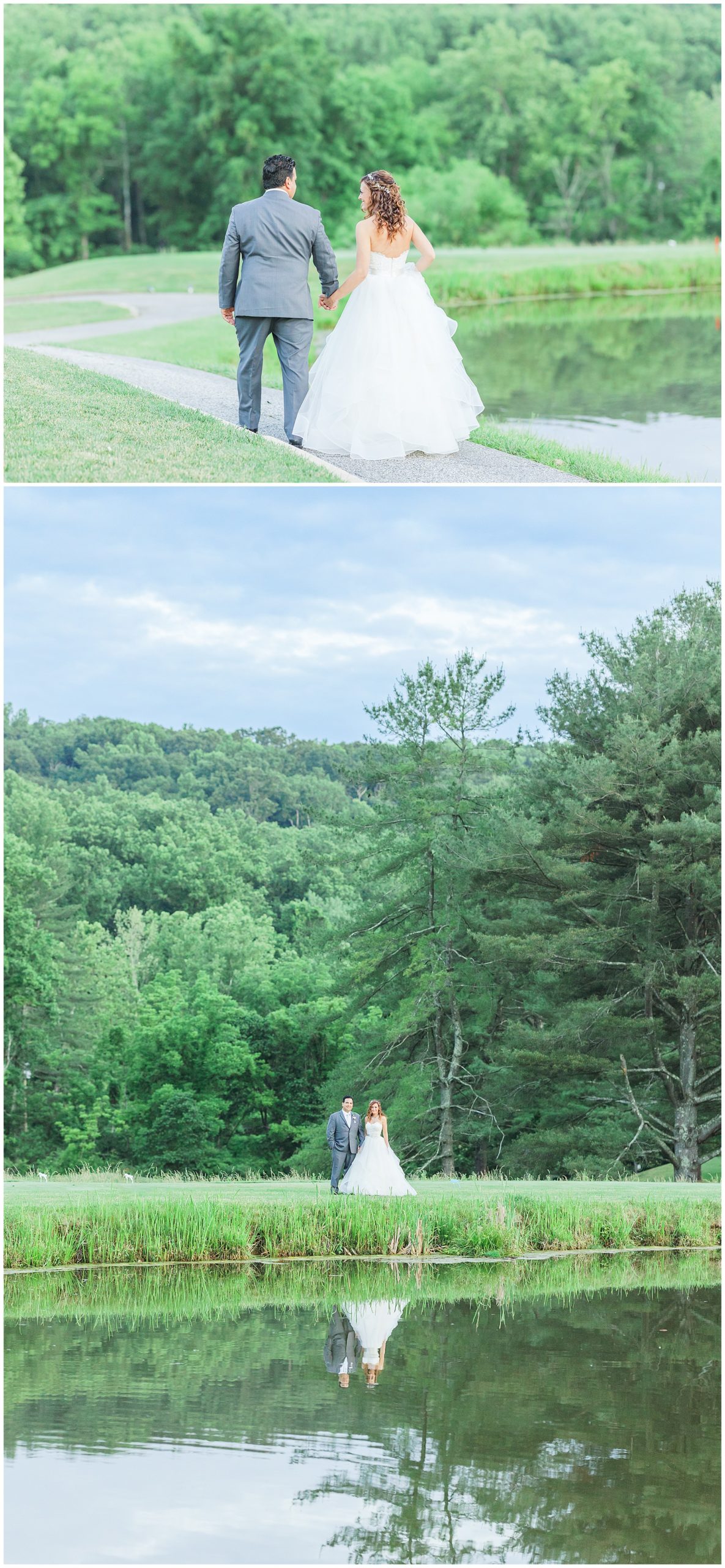 Hunt Valley Country Club Wedding Bride and Groom Portraits