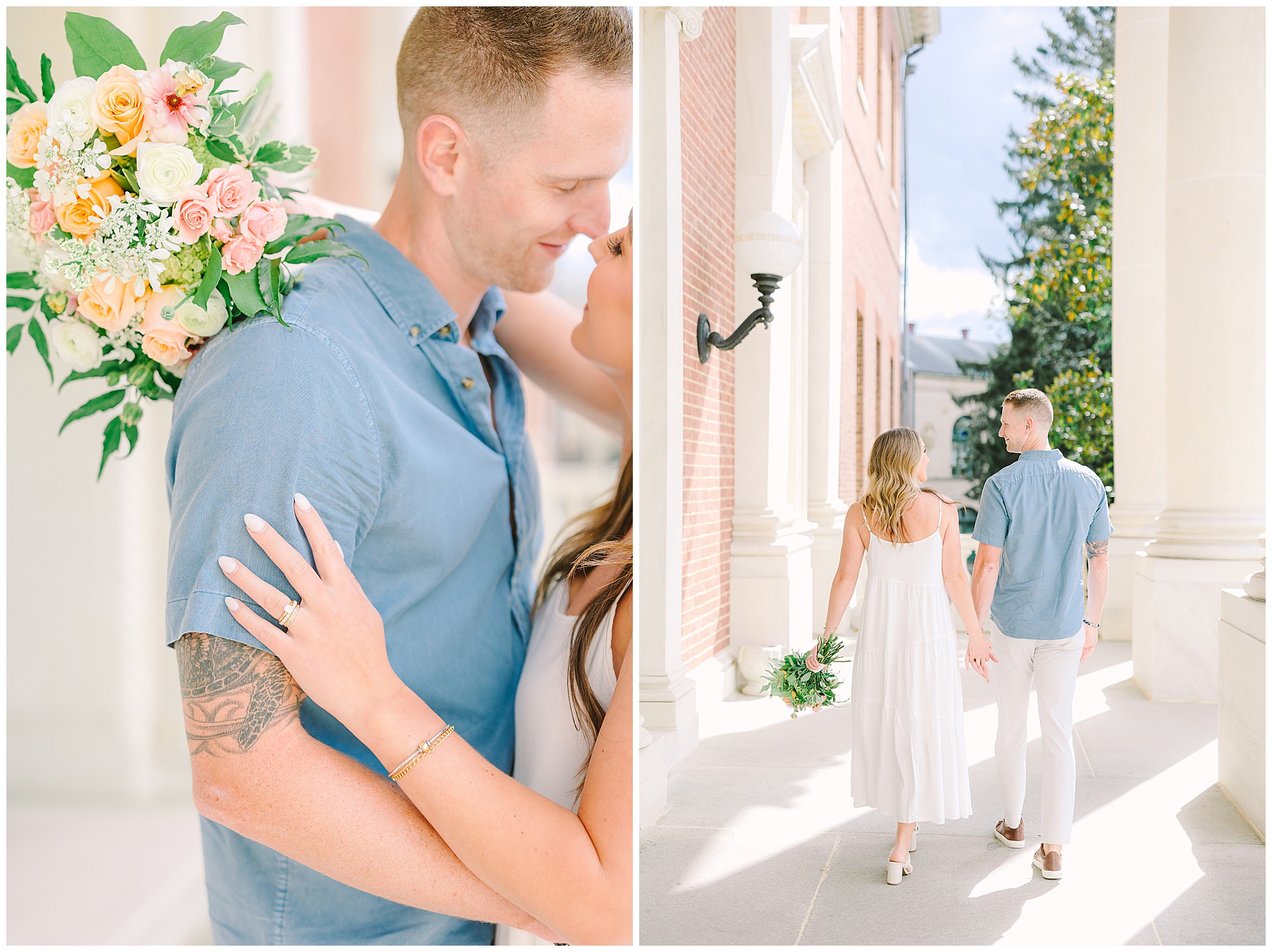 downtown annapolis wedding elopement courthouse newlywed portraits